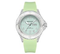 RORIOS Men Women Watches Silicone Quartz Wrist Watch Luminous Analog Wristwatch 5ATM Waterproof Casual Watch Couple Minimalist Watch Green