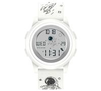 RORIOS Men's Casual Wrist Watch Simple Digital Wristwatch Multifunctional Electronic Watches Sport Waterproof Watch for Men Boy with Rubber Strap White