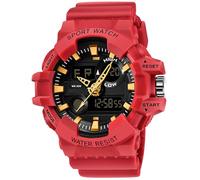 RORIOS Mens Digital Military LED Watch Multifunction Luminous Big Dial Electronic Men's Analog Sports Watch