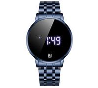 RORIOS Men's Digital Sports Watches Touch Screen Watch Quartz Watch with Stainless Steel Strap Electronic Wrist Watches for Men