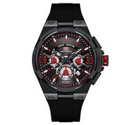 RORIOS Men's Fashion Wrist Watch Sports Silicone Wristwatch Analogue Quartz Watch Multifunctional Chronograph Watch Luminous Date Calendar Watch Black C
