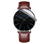 RORIOS Men's Fashionable Minimalist Watch Stylish LeatherMesh Strap Precision Quartz Movement Wristwatches Blue Black and Brown