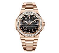 RORIOS Men's Quartz Watch Day-Date Display Stainless Steel Band Rose Gold - Silver Tone Wristwatches Business/Casual/Outdoor Watches Rose Black