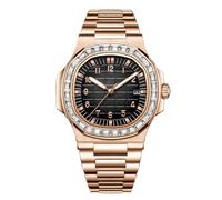 RORIOS Men's Quartz Watch Day-Date Display Stainless Steel Band Rose Gold - Silver Tone Wristwatches Business/Casual/Outdoor Watches Rose Black