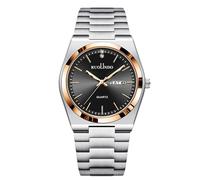 RORIOS Men's Quartz Watch Day-Date Display Stainless Steel Band Rose Gold - Silver Tone Wristwatches Business/Casual/Outdoor Watches Rose Gold Black