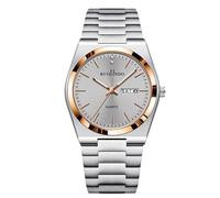 RORIOS Men's Quartz Watch Day-Date Display Stainless Steel Band Rose Gold - Silver Tone Wristwatches Business/Casual/Outdoor Watches Rose Gold Grey