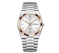 RORIOS Men's Quartz Watch Day-Date Display Stainless Steel Band Rose Gold - Silver Tone Wristwatches Business/Casual/Outdoor Watches Rose Gold White