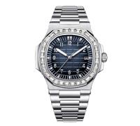 RORIOS Men's Quartz Watch Day-Date Display Stainless Steel Band Rose Gold - Silver Tone Wristwatches Business/Casual/Outdoor Watches Silver Blue