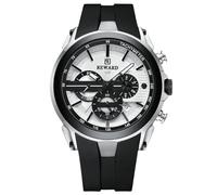 RORIOS Men's Silicone Watch Multifunctional Sports Wristwatch Casual Quartz Wrist Watch Fashion Analogue Watch for Men Chronograph Luminous Watch Black White