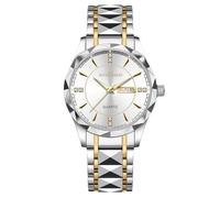 RORIOS Men's Stainless Steel Quartz Watch Premium Luminous Wristwatch with Date Display Stylish Business & Casual Timepiece Ideal Surprise for Father's Day/Birthday White