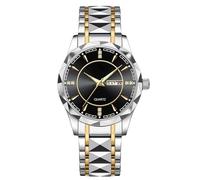 RORIOS Men's Stainless Steel Quartz Watch Premium Luminous Wristwatch with Date Display Stylish Business & Casual Timepiece Ideal Surprise for Father's Day/Birthday Black