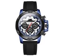 RORIOS Men's Stylish Wrist Watch Sport Silicone Watches Multifunctional Casual Watch Analogue Quartz Wristwatch for Men Chronograph Luminous