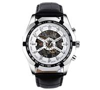 RORIOS Mens Watch Automatic Mechanical Watches Luminous Wrist Watches with Leather Strap Self-Winding Wrist Watch