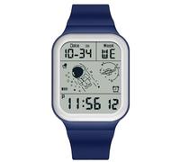 RORIOS Men's Watch Square Electronic Wrist Watch Multifunctional Digital Wristwatch 50M Waterproof Watch Utral Large HD Display Watch for Boy Rubber Strap Black Gold