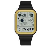 RORIOS Men's Watch Square Electronic Wrist Watch Multifunctional Digital Wristwatch 50M Waterproof Watch Utral Large HD Display Watch for Boy Rubber Strap Blue