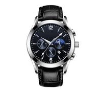 RORIOS Mens Watches Fashion Luminous Watch Analog Quartz Watch Waterproof Wrist Watch for Men with Leather Band