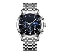 RORIOS Mens Watches Fashion Luminous Watch Analog Quartz Watch Waterproof Wrist Watch for Men with Stainless Steel Band