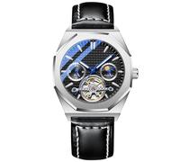 RORIOS Men's Watches Luminous Hands Automatic Mechanical Watch with Leather Strap Self Winding Tourbillon Men’s Wrist Watches