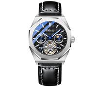 RORIOS Men's Watches Luminous Hands Automatic Mechanical Watch with Leather Strap Self Winding Tourbillon Men’s Wrist Watches