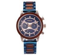 RORIOS Mens Wooden Watch Multifunction Chronograph Watches Natural Wood Wrist Watch Handmade Waterproof Watches for Men