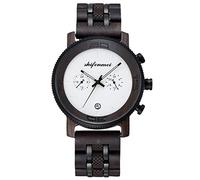 RORIOS Men's Wooden Watch Natural Analog Quartz Watch Handmade Wood Watch Lightweight Chronograph Wristwatch for Men