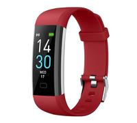 RORIOS Sports Smart Bracelet for Men Women Activity Tracker Band iP68 Waterproof 16 Sport Modes Fitness Smart Wristwatch Red