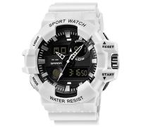 RORIOS Sports Watch for Men Multifunctional Military Analog Digital Quartz Watch for Men, White A, Sporty and Modern