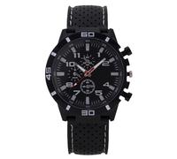 RORIOS Sports Watch for Men Stylish Analog Wristwatch with Breathable Perforated Strap Multi-Color Casual Timepiece White