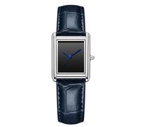 RORIOS Unisex Watch Valentines Couple Pair Quartz Watches Rectangular Wristwatch for Men Women Leather Strap Watch Roman Numeral Wristwatches Silver Blue Female A