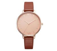 RORIOS Watches for Women Analog Quartz Watch with Leather Strap Minimalist Women Watch Waterproof Wristwatch