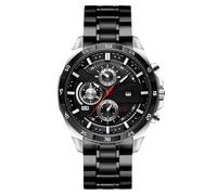 RORIOS Watches Men's Analog Quartz Calender Watch Waterproof Causal Sport Watch with Leather Strap&Stainless Steel Strap Luminous Pointer Wristwatches Silver Black