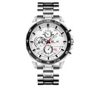 RORIOS Watches Men's Analog Quartz Calender Watch Waterproof Causal Sport Watch with Leather Strap&Stainless Steel Strap Luminous Pointer Wristwatches Black White