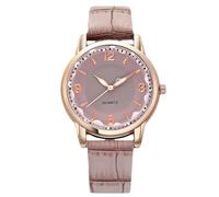 RORIOS Women Dainty Leather Band Watch Easy Read Wrist Digital Analog Quartz Dress Watches Waterproof Wristwatch for Ladies Purple