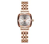 RORIOS Women Minimalist Watches Mini Small Square Wristwatch Ladies Analogue Quartz Watch Casual Waterproof Wrist Watch with Stainless Steel Strap