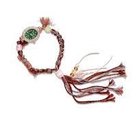 RORIOS Women’s Boho Braided Bracelet Watch Tassel Beaded Quartz Analog Wristwatch Water-Resistant Fashion Accessory for Beach/Party/Daily Wear Green