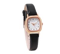 RORIOS Women Watch Retro Square Analog Quartz Minimalist Watches Waterproof Wristwatch with Arabic Numerals and Leather Strap Black