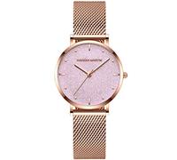 RORIOS Women Watch Shining Starry Dial with Stainless Steel Strap Ladies Dress Wristwatch Waterproof Fashion Watches for Ladies Girls