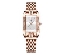 RORIOS Women Watches Analog Quartz Watches with Stainless Steel Strap Rectangular Case Ladies Watches Fashion Rhinestone Wrist Watch for Ladies Girls Women