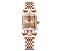 RORIOS Women Watches Analog Quartz Watches with Stainless Steel Strap Rectangular Case Ladies Watches Fashion Rhinestone Wrist Watch for Ladies Girls Women