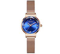 RORIOS Women Watches Analogue Quartz Watch Minimalism Simulated Diamond Mesh Strap Ladies Wristwatches