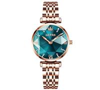 RORIOS Women Watches Analogue Quartz Watch with Rose Gold Stainless Steel Strap Rhinestone Wristwatch Waterproof Fashion Dress Watch for Ladies Girls