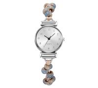 RORIOS Women's Analog Bracelet Watch Lightweight Adjustable Stretch Band with Stone Accents Daily Wear for Women White