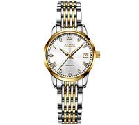 RORIOS Women's Automatic Winder Watch Luminous Roman Numerals Watch Stainless Steel Bracelet Fashion Waterproof Mechanical Watch, Silver A, Bracelet