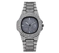RORIOS Women's Bling Watch Diamond Stainless Steel Wristwatch with Date & 30M Water Resistant Trendy Ladies Style for Party/Daily Black