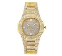 RORIOS Women's Bling Watch Diamond Stainless Steel Wristwatch with Date & 30M Water Resistant Trendy Ladies Style for Party/Daily Golden