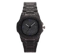 RORIOS Women's Bling Watch Diamond Stainless Steel Wristwatch with Date & 30M Water Resistant Trendy Ladies Style for Party/Daily Black A