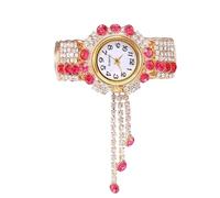RORIOS Women's Bracelet Watch with Crystal Accents Elegant Gold Tone Bangle Wristwatch Quartz Movement Fashion Dress Watches for Daily Wear & Giving Pink