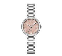 RORIOS Women's Elegant Quartz Watch with Stainless Steel Band Sunray Dial Crystal Markers Waterproof Casual Dress Watches for Daily Wear Gift for Her Pink