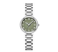 RORIOS Women's Elegant Quartz Watch with Stainless Steel Band Sunray Dial Crystal Markers Waterproof Casual Dress Watches for Daily Wear Gift for Her Green