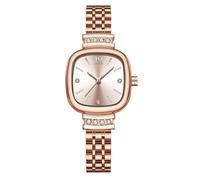 RORIOS Women's Minimalist Watches Small Square Wristwatch Analogue Quartz Watch Ladies Elegant Wrist Watch with Leather Strap for Women Gold
